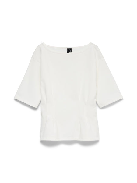 VM Boatneck Cinch Waist Short Sleeve Top