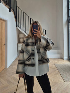 Vila Button Front Checked Jacket
