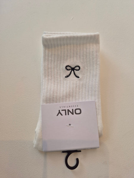 Only White Embroidered Sport Socks - 4 Designs Available