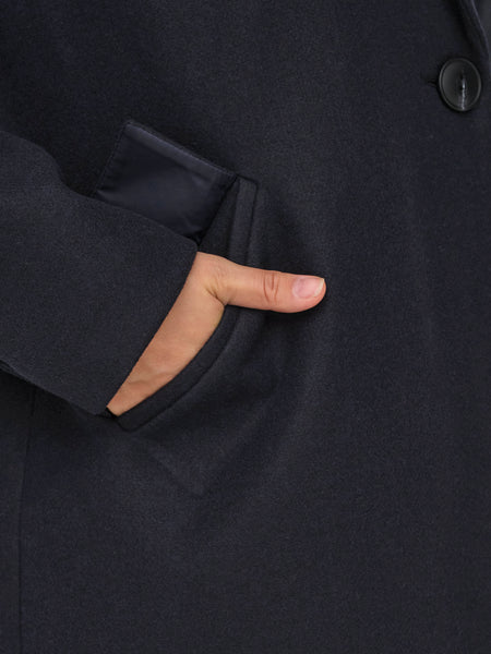 Only Long Tailored Coat In Navy