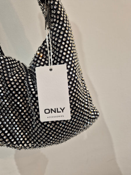 Only Black Diamante Grab Bag