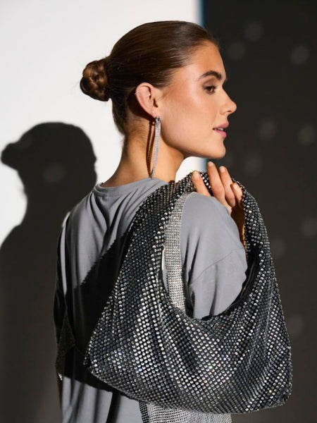 Only Black Diamante Grab Bag
