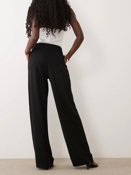 JDY Wide Leg Tailored Trousers In Black