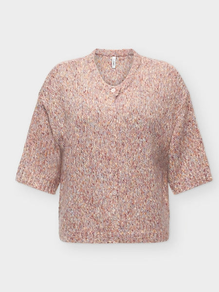 Only 3/4 Sleeve Round Neck Cardigan