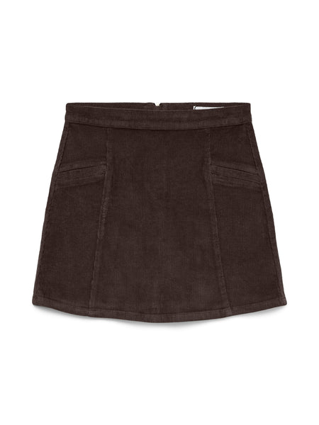 VM Corduroy Mini Skirt In Brown,