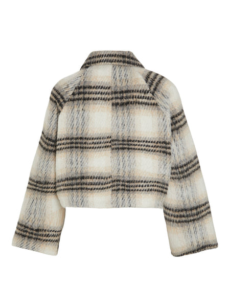 Vila Button Front Checked Jacket
