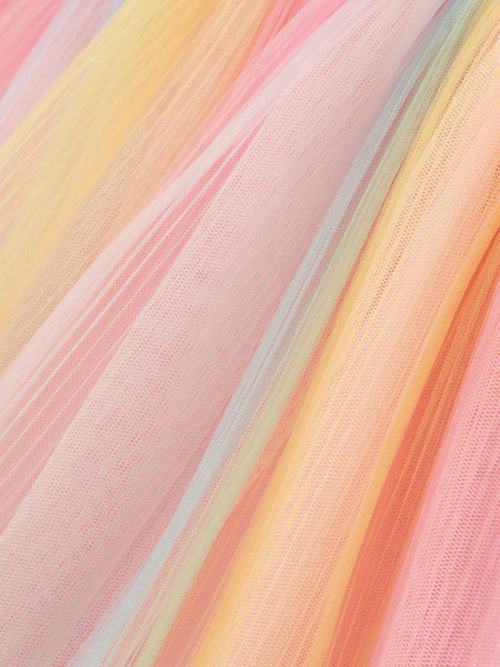 Girls Mini Rainbow Tulle Tutu Skirt