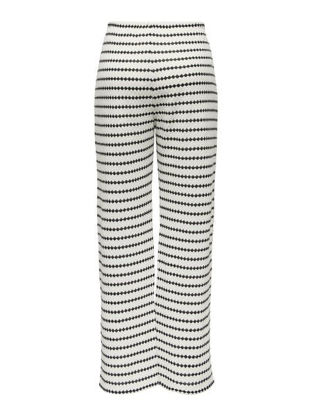 Only Tie Front Waistcoat & Wide Leg Knit Trouser Co-ord Set In Black Stripe - Items Sold Separately