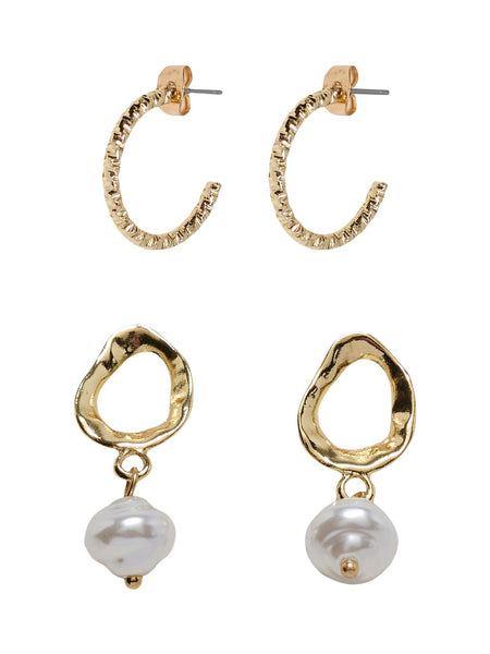 Only 2 Pack Pearl Drop Earrings In Gold or Silver