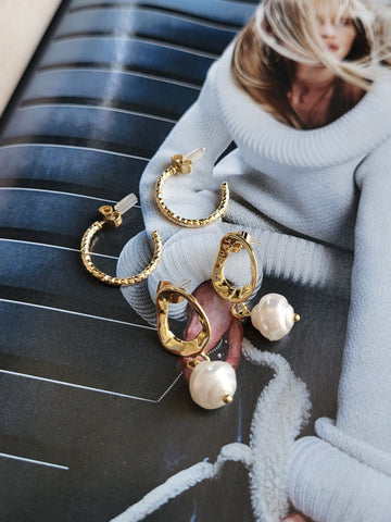 Only 2 Pack Pearl Drop Earrings In Gold or Silver