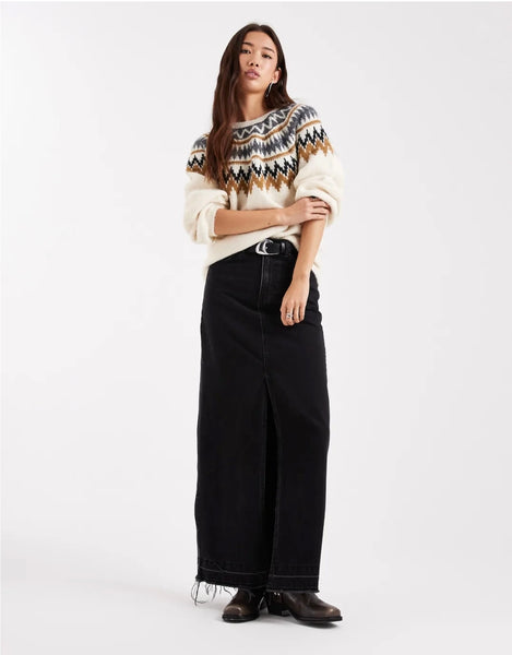 Only Patterned Round Neck Knitted Jumper