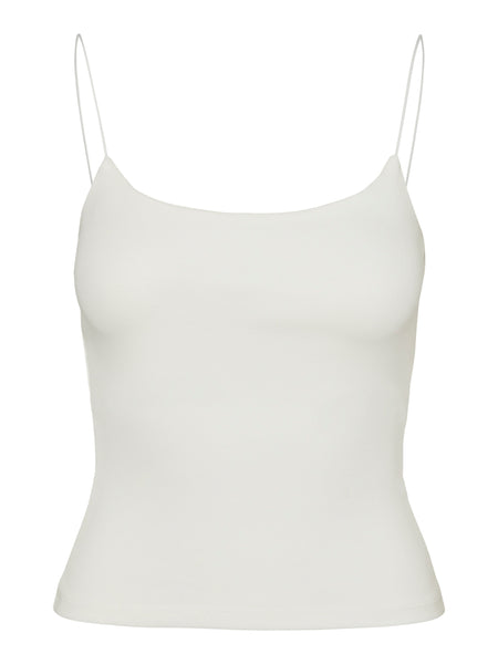VM Thin Strap Cami Vest Top In White