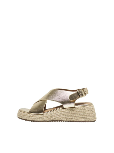 Only Gold Platflorm Espadrille Sandals