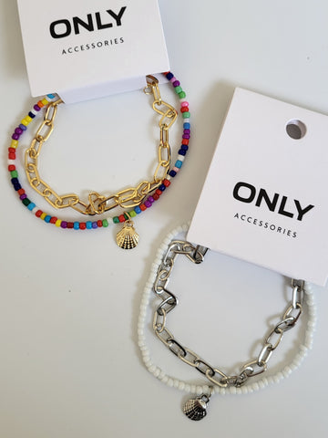 Only 2 Pack Sea Shell Anklet - Gold Or Silver