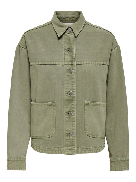 JDY Denim Jacket In Khaki