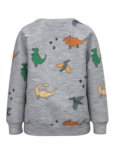 Boys Mini Grey Dino Sweatshirt