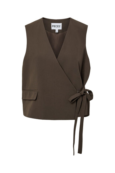 Pieces Waistcoat & Balloon Trouser Co-ord Set In Brown - Items Sold Separately