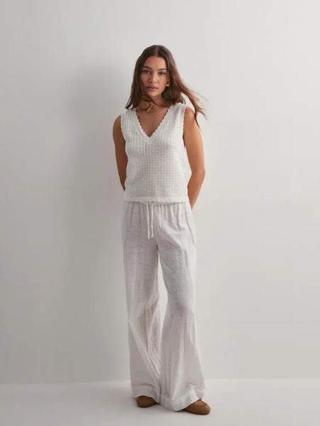 Pieces Reversible Vneck Sleeveless Knit Top