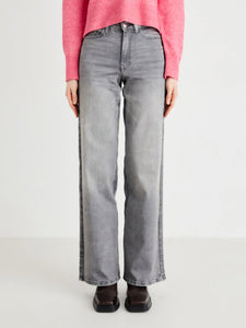 JDY High Waist Wide Leg Jeans In Grey