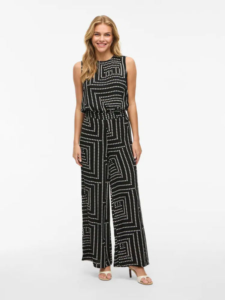 Vila Geometric Sleeveless Top & Wide Leg Trouser Co-ord Set - Items Sold Separately