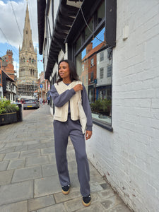 Only Sweat Lab Wide Leg Joggers & Sweatshirt Set In Grey - Items Sold Separately