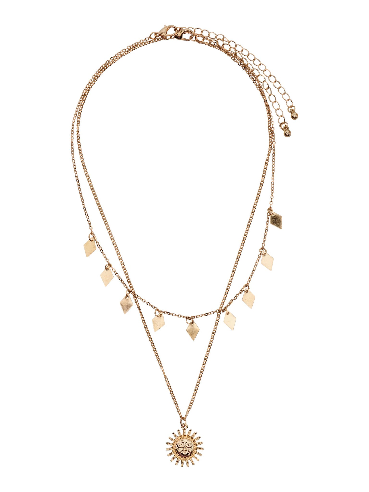 Only 2 Pack Sunray Necklace In Gold or Silver