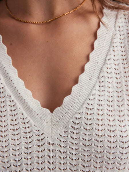 Pieces Reversible Vneck Sleeveless Knit Top