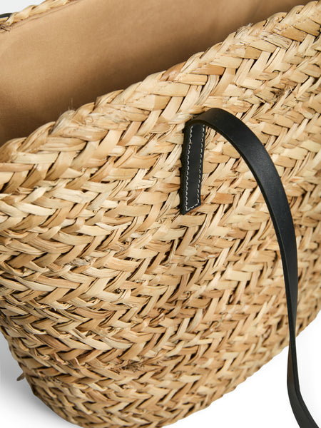 Pieces Straw Shopper Bag