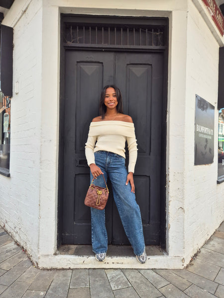 Only Off The Shoulder Knit In Cream