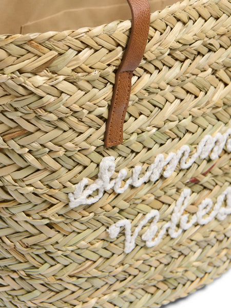 Only Summer Vibes Straw Shopper Bag