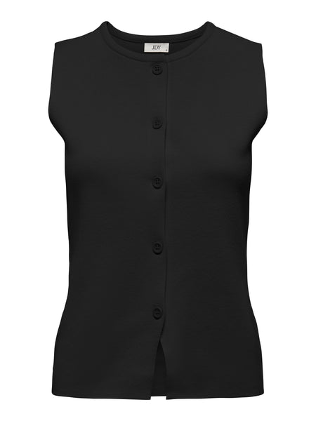 JDY Sleeveless Knit Waistcoat in Black