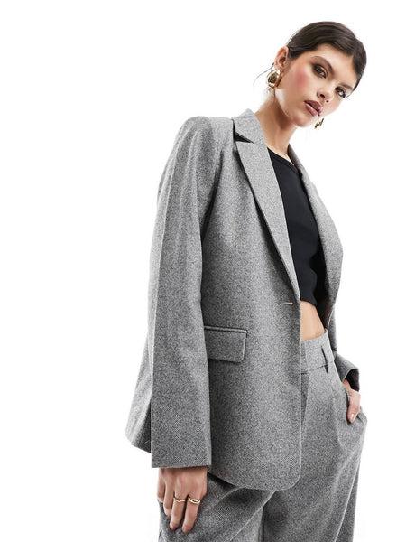 Vila Tailored Herringbone Blazer Co-ord