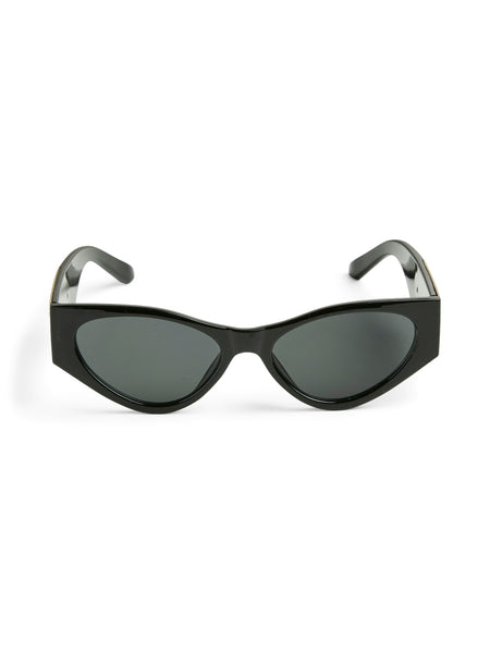 Pieces Slim Cat Eye Sunglasses In Tortoiseshell or Black