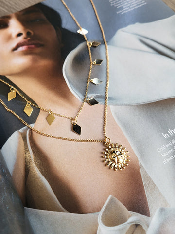 Only 2 Pack Sunray Necklace In Gold or Silver