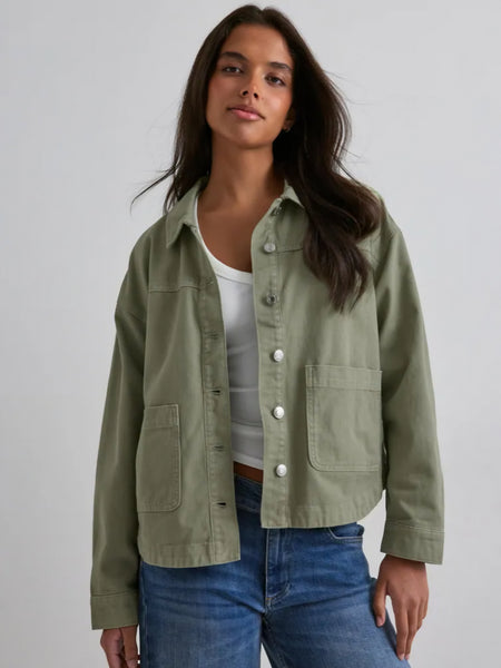 JDY Denim Jacket In Khaki