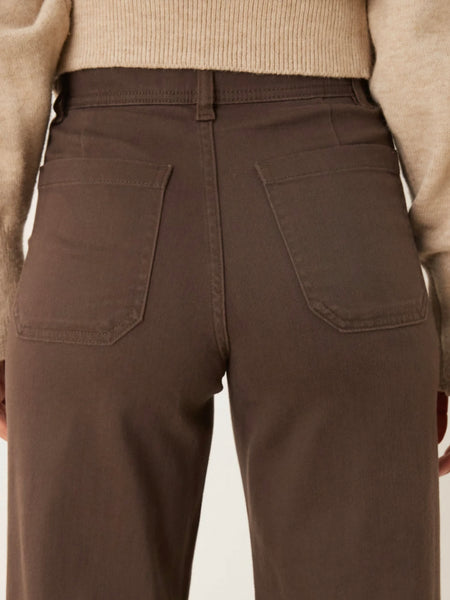 JDY Iris High Waist Wide Leg Jeans In Brown
