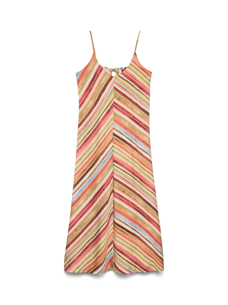VM Striped Sleeveless Slip Maxi Dress