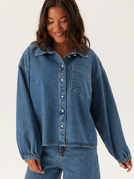 VM Long Sleeve Oversized Denim Shirt