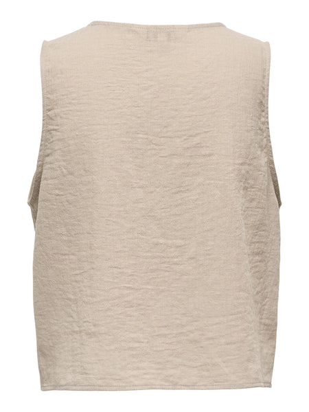 Only Tie Front Waistcoat & High Waist Ruched Front Mini Skirt Co-ord Set - Items Sold Separately