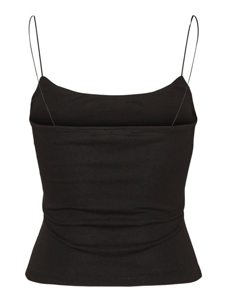VM Thin Strap Cami Vest Top In Black