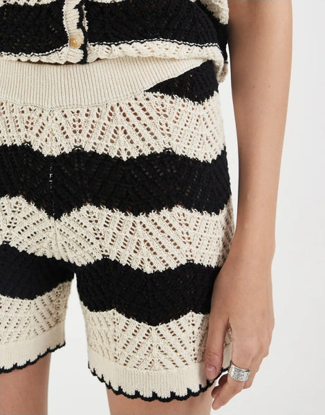 VM Crochet Shorts Co-ord Set In Black - Items Sold Separately
