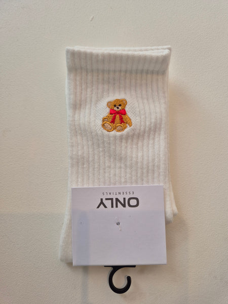 Only White Embroidered Sport Socks - 4 Designs Available
