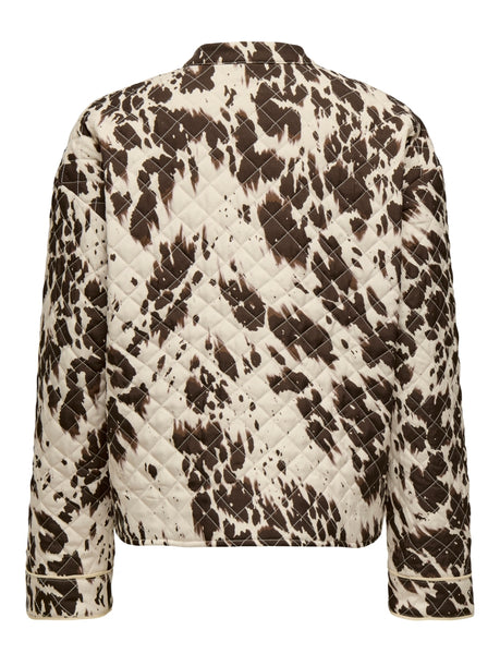 Only Quilted Amimal Print Short Jacket