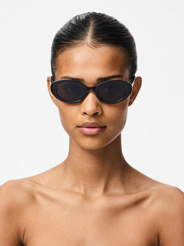Pieces Oval Sunglasses In Black