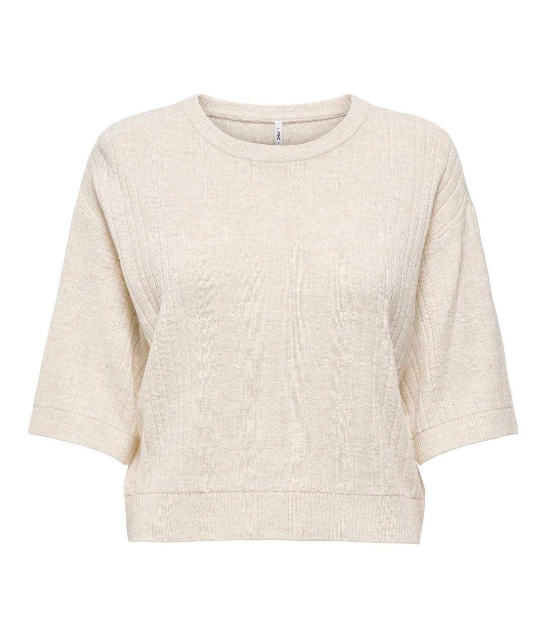 Only Knitted Short Sleeve Top & Wide Leg Trouser Co-ord Set In Pumice Stone - Items Sold Separately