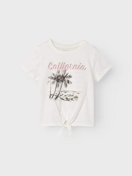 Girls California Colour Changing Tie Front Tshirt