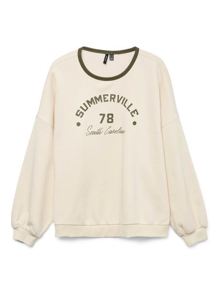 VM Summerville Cream Oversized Sweatshirt