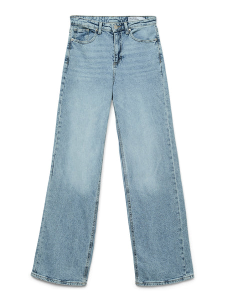 VM Tessa High Waist Wide Leg Jeans In Light Blue