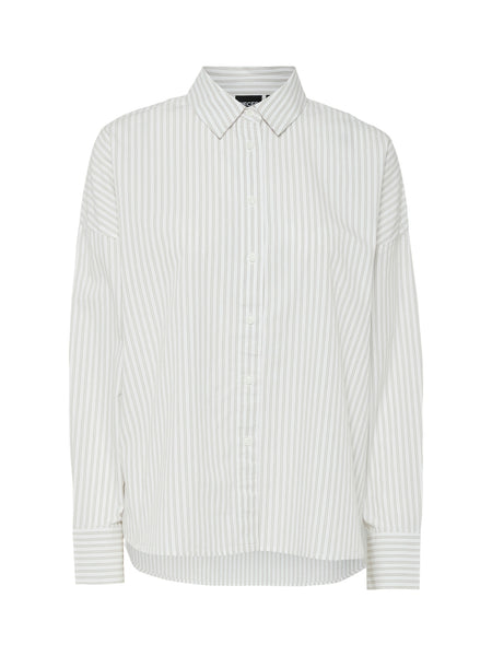 Pieces Pinstripe Oversized Shirt