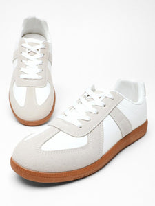 Contrast Faux Suede Trainers
